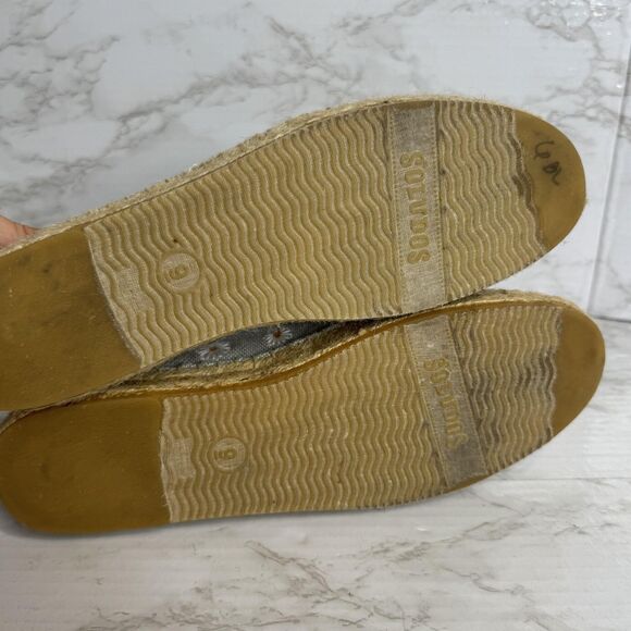 Soludos Shoes Womens Size 9 Espadrille Daisy Embroidered Slip On Floral Canvas - Picture 11 of 14